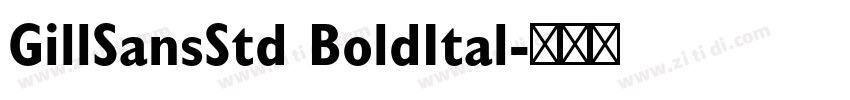 GillSansStd BoldItal字体转换